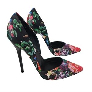 Steve Madden | Varcityy Floral D'orsay Stiletto Heel Pointed Toe Pumps